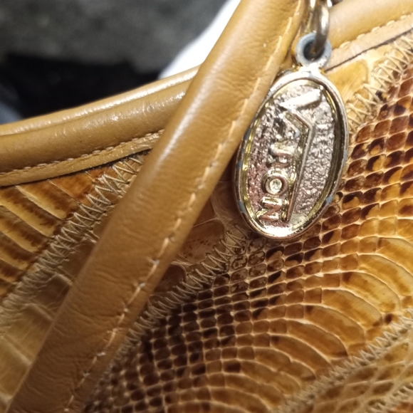 VINTAGE - VARON Multi-colored Snakeskin Hobo Shoulder Bag - Picture 3 of 6